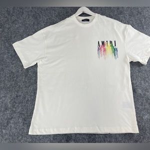 Amiri Shirt Mens Large Tee White Short Sleeve Crew Neck N156
